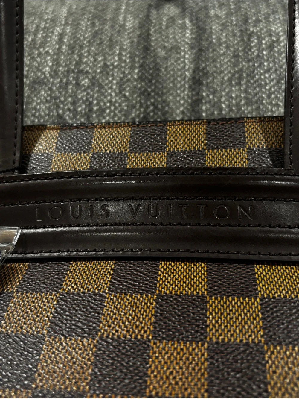 Louis Vuitton Damier Ebene Parioli PM Shoulder Tote Bag Authentic